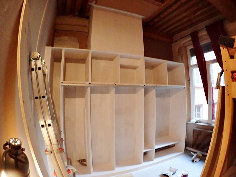 Finalisation avec le caisson de la gaine tout en haut.