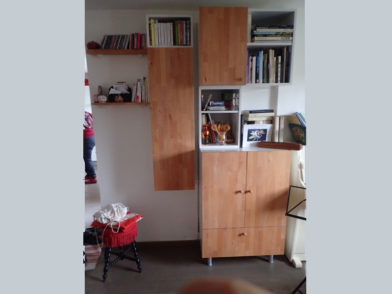 Un meuble très moderne, placé dans le salon d'une artiste, n'est finalement ni pratique ni esthétique...