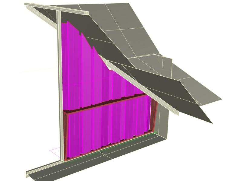 Vue 3D coté salon.