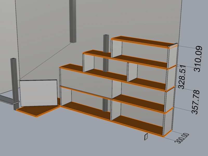 L'espace sous l'escalier à aménager