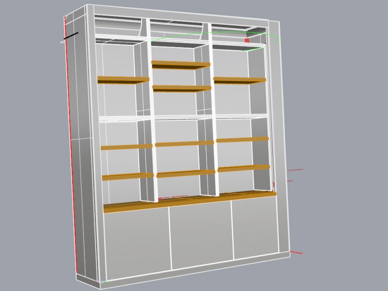 Vue 3D du projet dans le renfoncement.