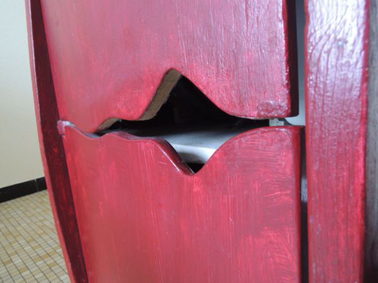 Détail de la poignée de porte