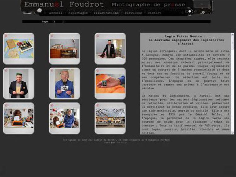 Descriptif d'un reportage avec planche contact et intégration d'un texte 