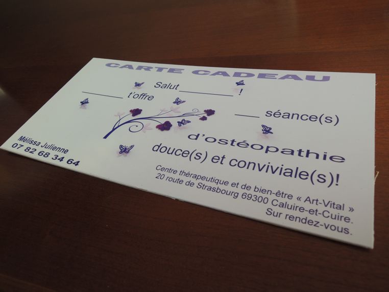 L'image 3D peut aussi être utilisée pour des cartes cadeaux...